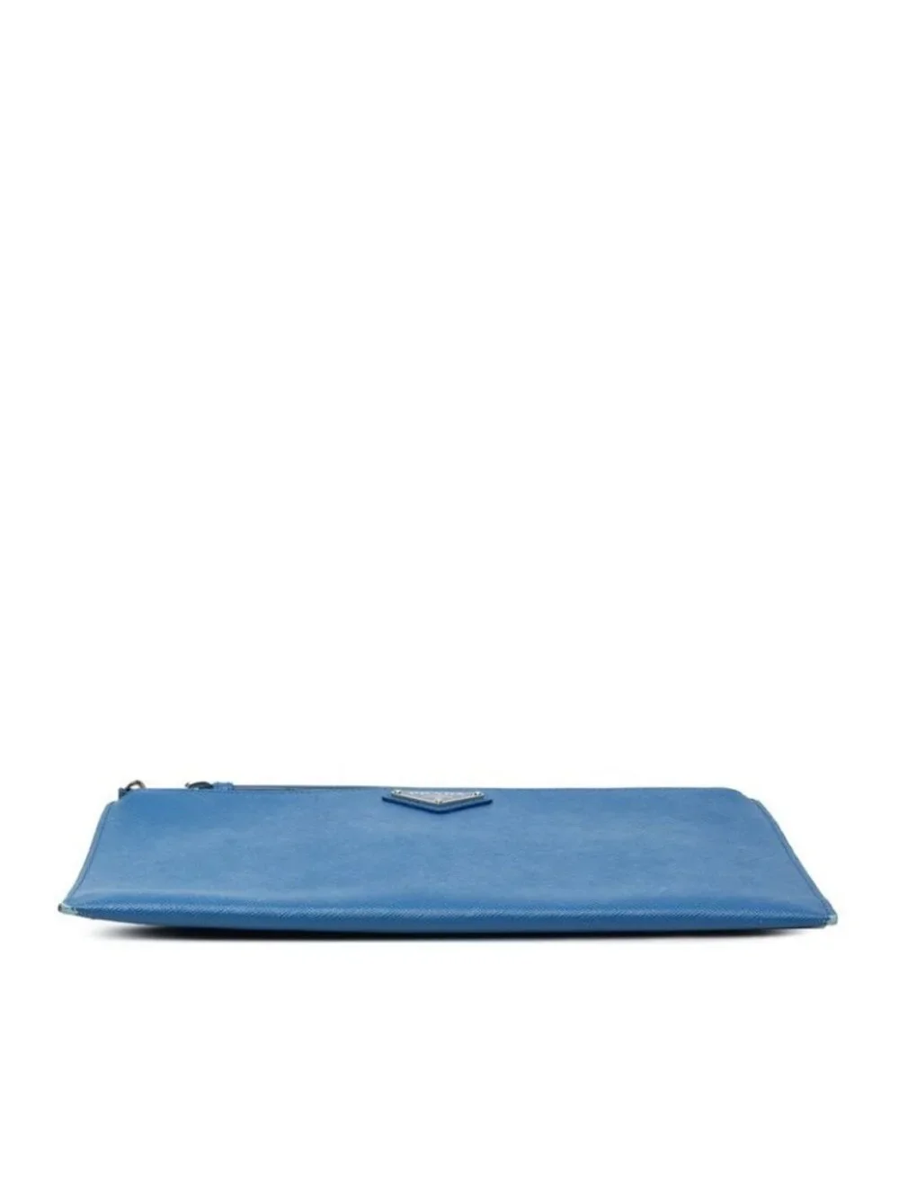 Prada Blue Saffiano Leather Clutch Bag